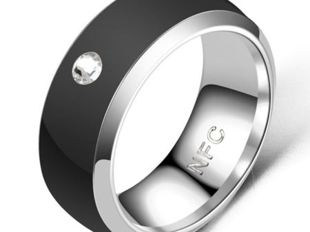 Smart editable stainless steel multifunctional NFC ring - Black   9# Online Hot Sale