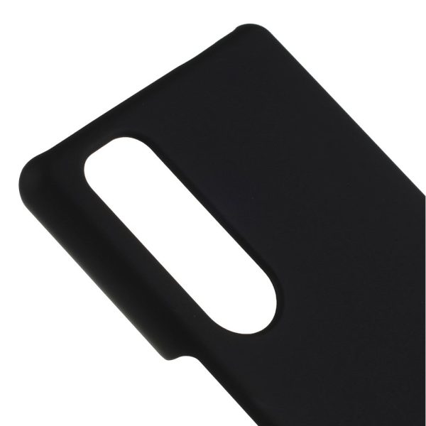 Rubberized Hard PC Case for Sony Xperia 5 - Black For Cheap