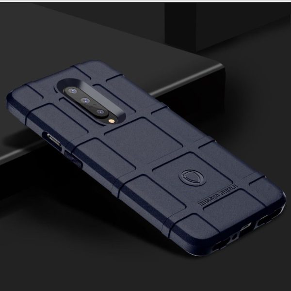 OnePlus 7 Pro square grid case - Blue For Cheap