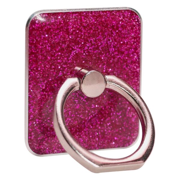 Square shape glitter smartphone ring holder - Rose Hot on Sale