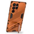 Shockproof hybrid cover with a modern touch for Samsung Galaxy S22 Ultra - Orange Online Hot Sale