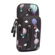 Universal elastic armband hot air balloon pattern style phone pouch - Black   Size: L For Discount