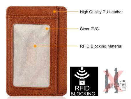 Universal RFID multi-slot leather wallet - Brown Online now