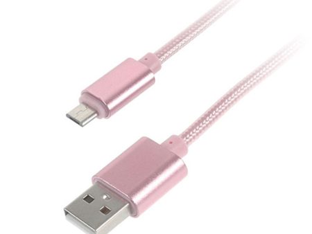 2M Micro USB Charging Cable - Pink Cheap