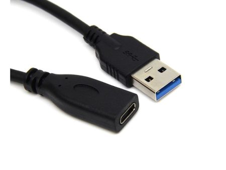 Universal 0.2m Type-C Female to USB 3.0 Male data and charge extension cable Online Sale