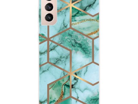 Marble Samsung Galaxy S22 case - Emerald Cube Pattern For Cheap