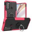 Kickstand cover with magnetic sheet for Motorola Moto G60 - Rose For Discount