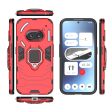 Hybrid cover with kickstand and car mount compatibility for Nothing Phone (2a) - Red Fashion