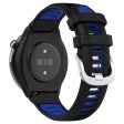 18mm Universal dual color cross strip silicone strap - Black   Blue Online