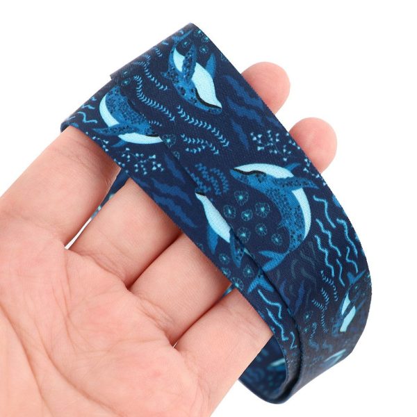 Universal whale pattern phone lanyard - School of Fishes in Blue and White Sale