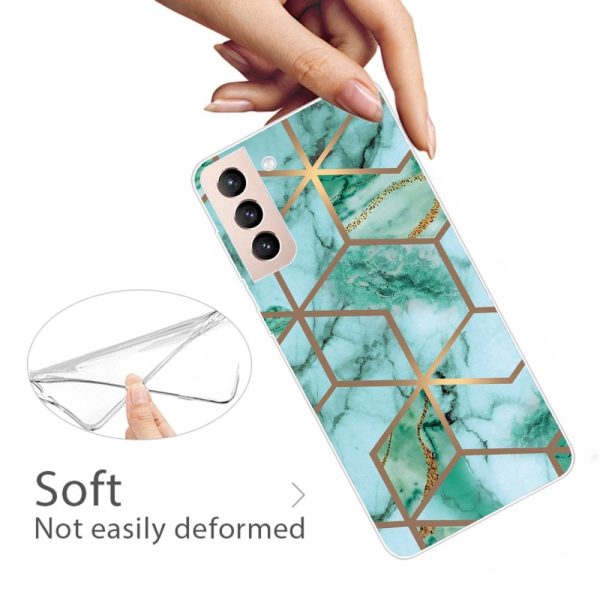 Marble Samsung Galaxy S22 case - Emerald Cube Pattern For Cheap