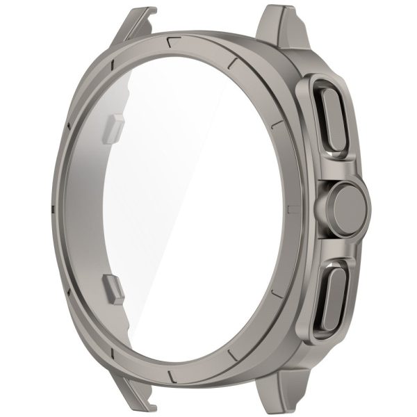 Samsung Galaxy Watch7 44mm Anti-Collision Flexible Watch Case Protective Frame - Titanium Online Hot Sale