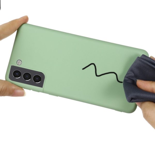 Matte liquid silicone cover for Samsung Galaxy S22 Plus - Green Online now