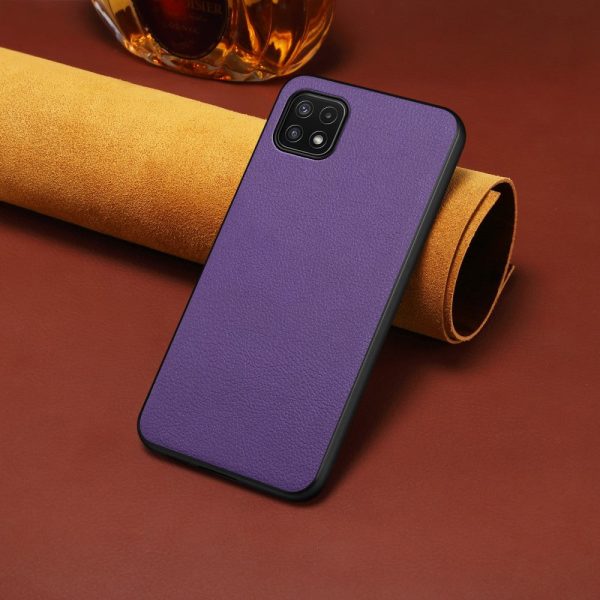 Matte and sleek textured Samsung Galaxy A22 5G cover - Purple Online now