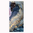 Marble Samsung Galaxy S22 Ultra case - Blue on Golden Splash Marble For Discount