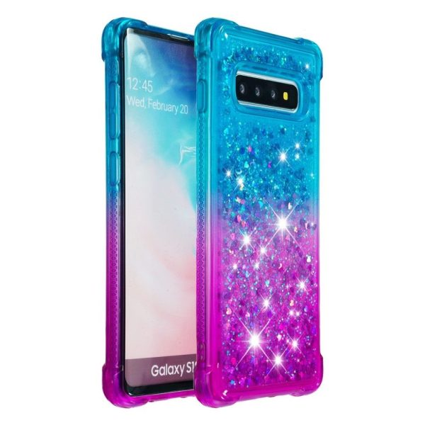 Samsung Galaxy S10 Plus gradient glitter case - Baby Blue   Purple Online Hot Sale