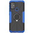 Kickstand cover with magnetic sheet for Motorola Moto G30   G10 - Blue Discount