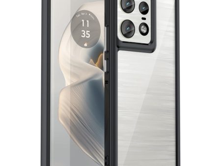 Motorola Edge 50 Pro smart acrylic cover - Black Online now