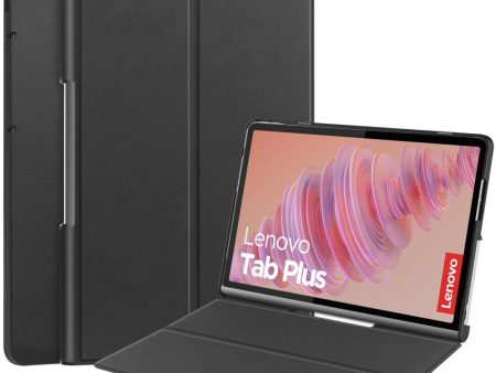 Lenovo Tab Plus Stand Case Shockproof Leather Tablet Cover - Black on Sale