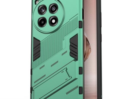 Shockproof OnePlus Ace 3   OnePlus 12R hybrid cover with a modern touch - Green Hot on Sale