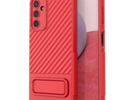 Protective anti-scratch cover with kickstand for Samsung Galaxy A14 5G - Red Online Sale