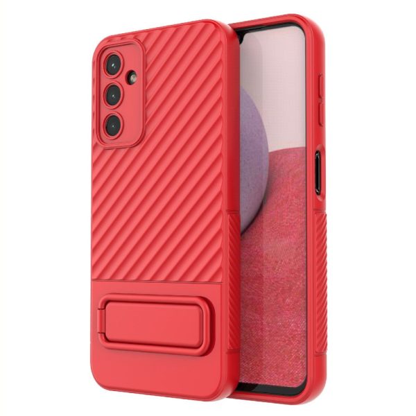 Protective anti-scratch cover with kickstand for Samsung Galaxy A14 5G - Red Online Sale