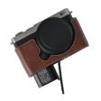 Panasonic Lumix S9 Camera Case Large Cutout Litchi Texture Vegan Leather Protective Cover - Coffee Supply