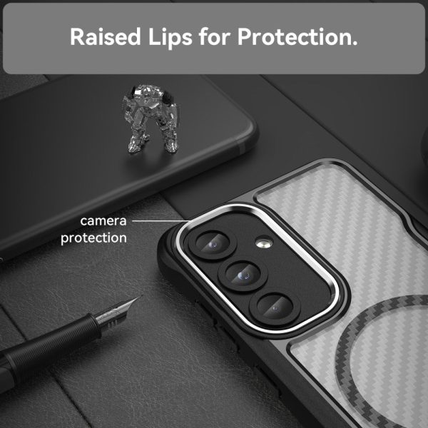 Samsung Galaxy S24 Case Compatible with MagSafe Flexible and Bump Resistant Drop-Proof Magnetic Phone Cover - Black Online