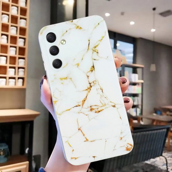 Marble design Samsung Galaxy A55 cover - White For Cheap