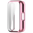 Samsung Galaxy Fit3 Watch Frame Case Electroplating Fully Wrapped Flexible Watch Cover - Pink Cheap