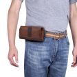 Universal cowhide leather phone belt bag for 6.7-6.9 inch phones - Brown Supply