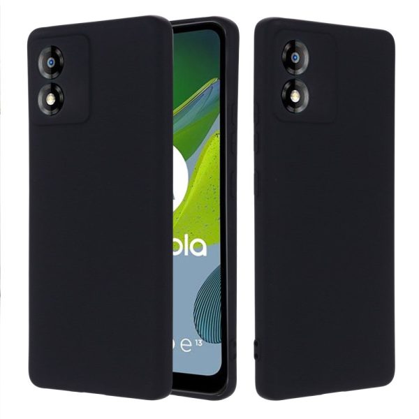 Matte liquid silicone cover for Motorola Moto E13 - Black Sale