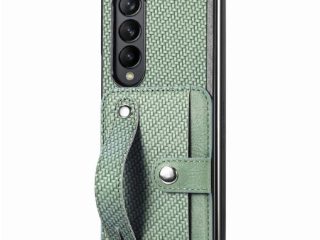 Samsung Galaxy Z Fold5 leather cover with card slot - Green Supply