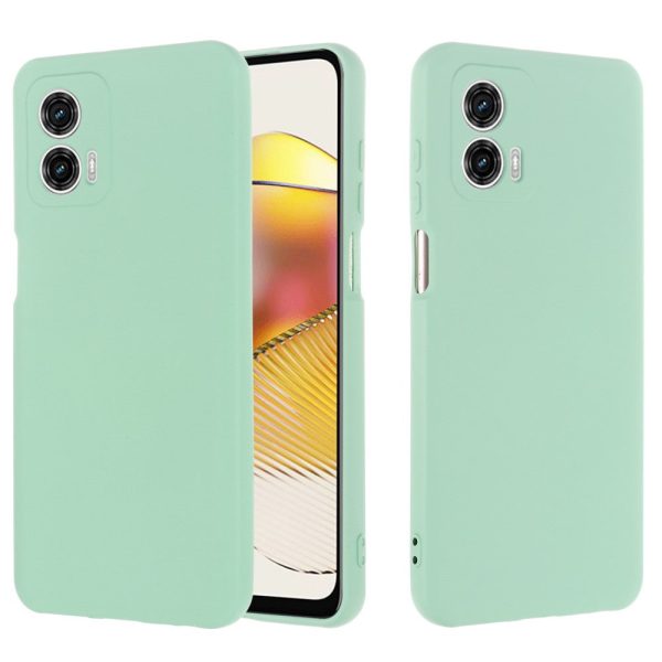 Matte liquid silicone cover for Motorola Moto G73 - Green Online Sale