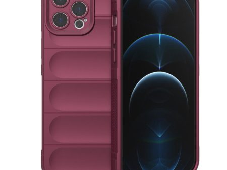 Soft gripformed cover for iPhone 12 Pro Max - Wine Red on Sale