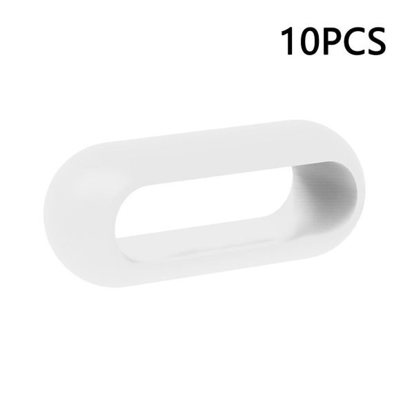 10Pcs Xiaomi Smart Band 8 Pro Watch Band Silicone Holder Loop Watch Strap Fastener Ring - White Fashion