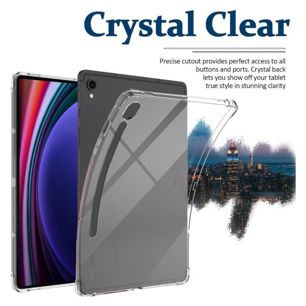 Samsung Galaxy Tab S9 FE sleek transparent silicone case For Discount