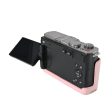 Panasonic Lumix S9 Camera Case Large Cutout Litchi Texture Vegan Leather Protective Cover - Pink Hot on Sale