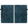 Samsung Galaxy Tab S9 S9 FE Stand Folio Tablet Case Dark Blue Leather Cover with Cute Tiger Pattern and Card Holder on Sale