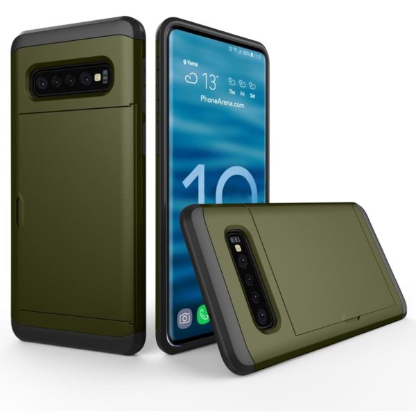 Samsung Galaxy S10 card holder hybrid case - Army Green Supply