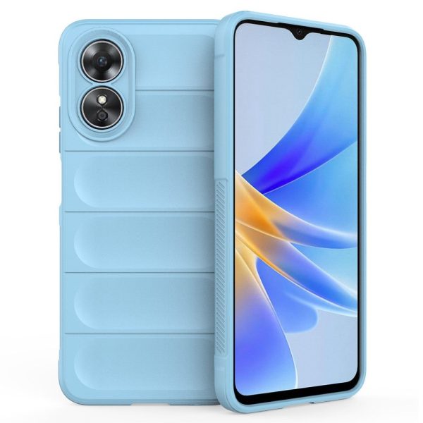 Soft gripformed Oppo A17 cover - Baby Blue For Cheap