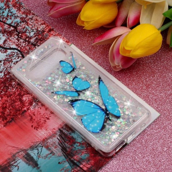 Samsung Galaxy S10 glittery sequins patterned case - Blue Butterfly Online now