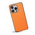 Matte and sleek textured iPhone 16 Pro cover - Orange For Discount