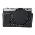 Panasonic Lumix S9 Camera Case Large Cutout Litchi Texture Vegan Leather Protective Cover - Black Supply