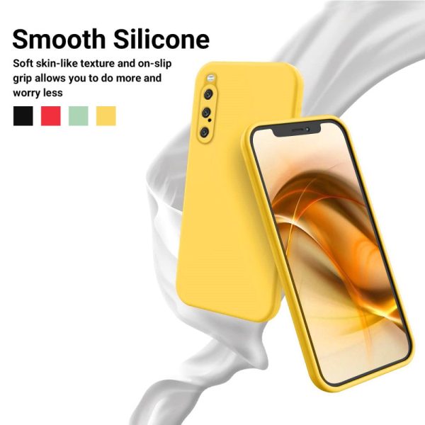 Matte liquid silicone cover for Sony Xperia 10 V - Yellow Online Hot Sale