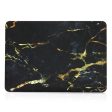 MacBook Pro 15 Touchbar pattern printing protective case - Marble Pattern   Black + Gold For Discount