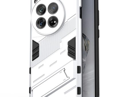 Shockproof OnePlus 12 hybrid cover with a modern touch - White For Discount