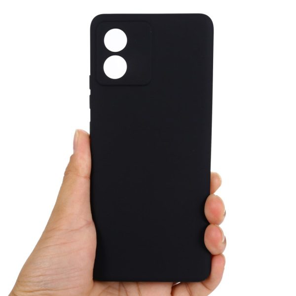 Matte liquid silicone cover for Motorola Moto E13 - Black Sale