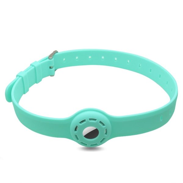 AirTags pet collar design silicone strap - Cyan on Sale