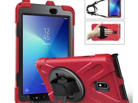 Samsung Galaxy Tab Active 2 X-Shape combo case - Red Online Hot Sale